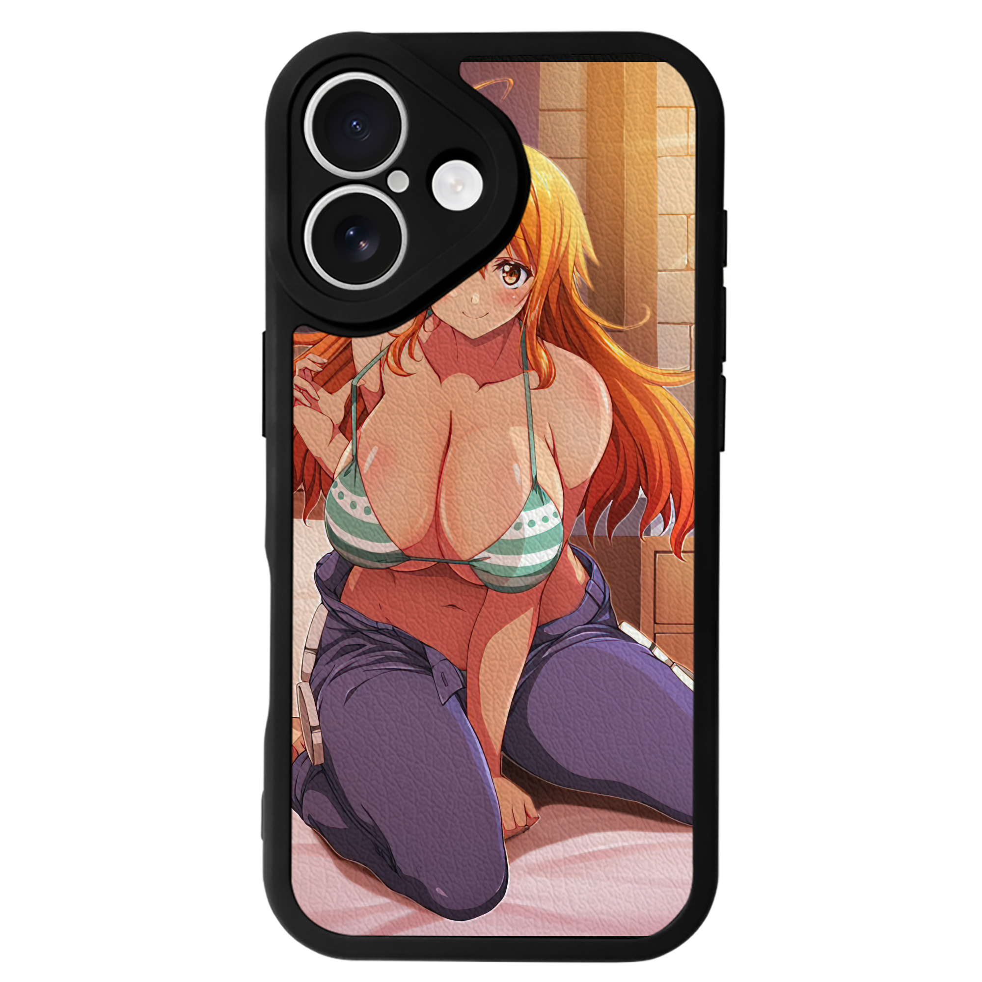 （画像用） ワンピース ONE PIECE 【iPhone 16シリーズ対応】シリコンスマホケース（レザー調） 材質：シリコン